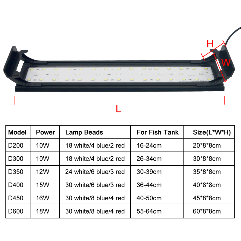 Luz led para aquário, 16-64cm, - Aquarium Plant Diseases avaliação e preço